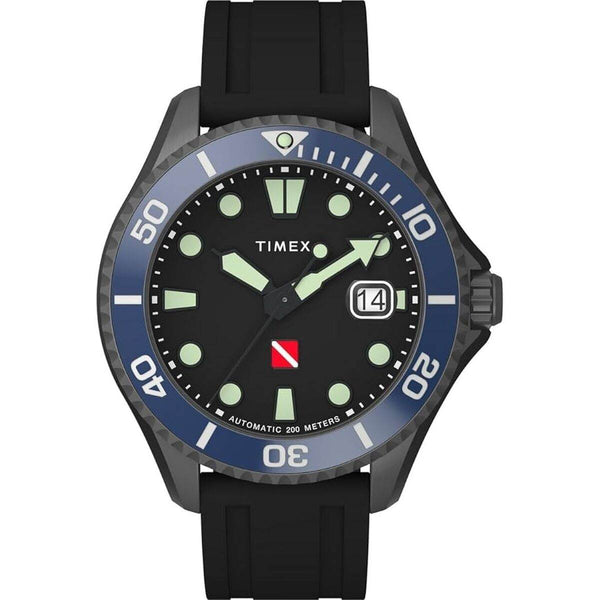 Ura moška Timex DEEP WATER TIBURON AUTOMATIC Črna (Ø 44 mm) - Shopper.si
