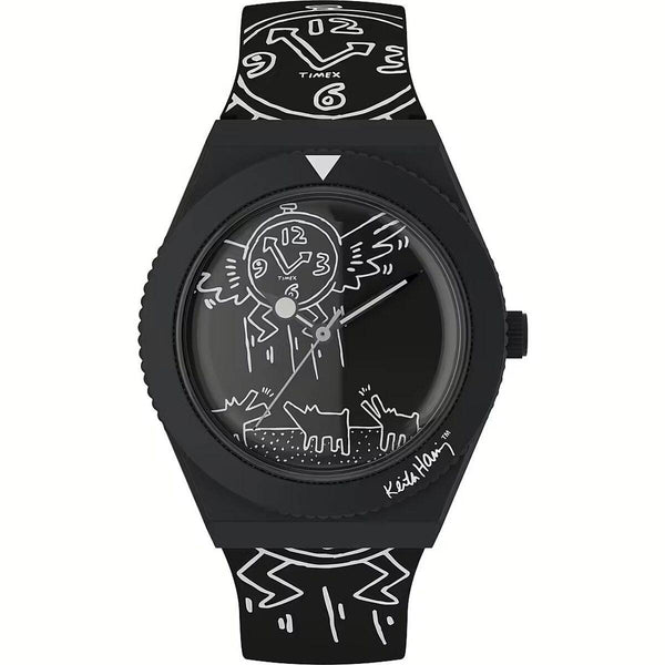 Ura moška Timex Q X KEITH HARING SPECIAL EDT. Črna (Ø 38 mm) - Shopper.si