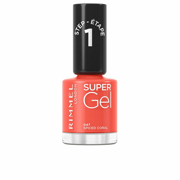 lak za nohte Rimmel London Super Gel Nº 047 Spiced coral 12 ml - Shopper.si
