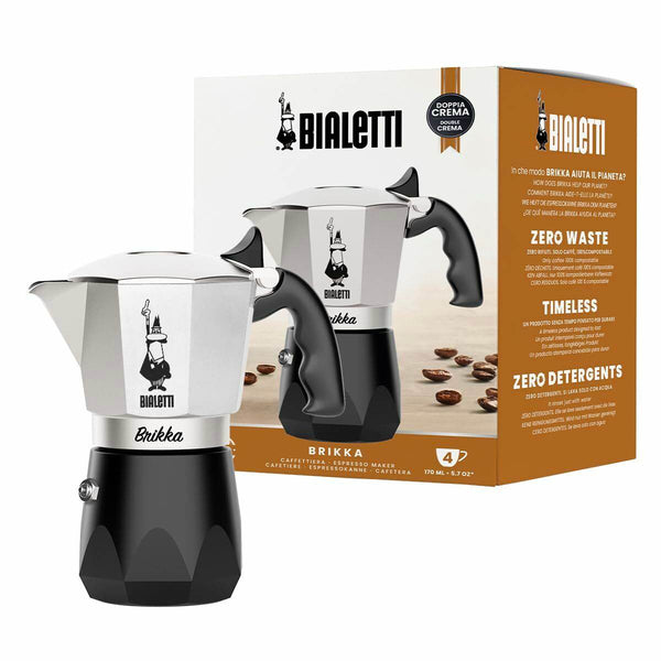 Italijanski Kuhalnik za Kavo Bialetti BRIKKA Aluminij 4 Cești - Shopper.si