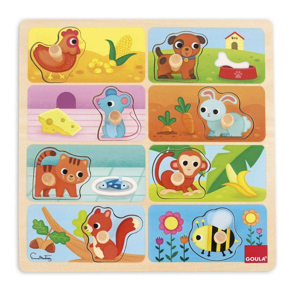 Otroške puzzle iz lesa Goula My Favourite Food Les - Shopper.si