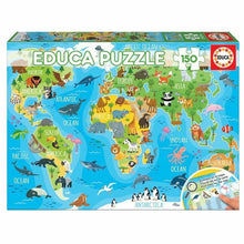 Sestavljanka Puzzle Educa Animals Map (150 pcs) - Shopper.si