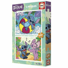 Komplet 2 puzzle sestavljank Stitch 100 Kosi - Shopper.si