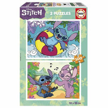 Komplet 2 puzzle sestavljank Stitch 100 Kosi - Shopper.si