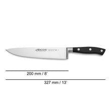 Kuhinjski nož Arcos serie riviera Črna Jeklo 20 cm - Shopper.si