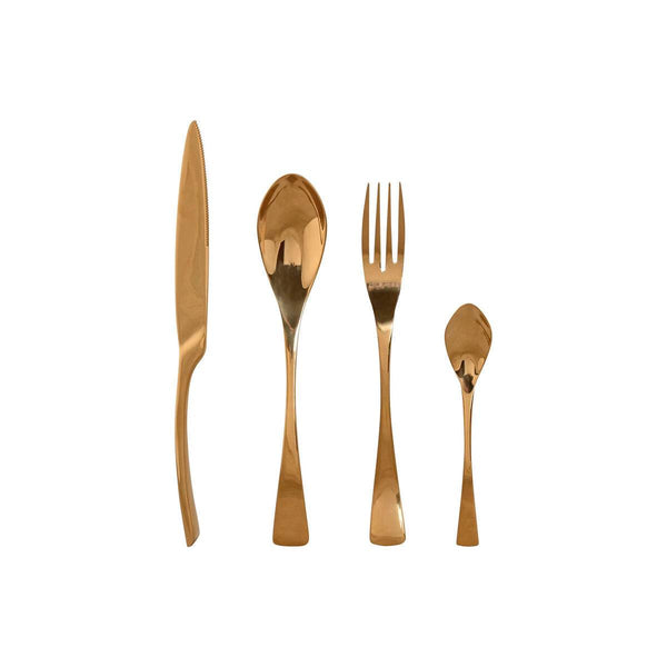 Jedilni Pribor Home ESPRIT Zlat Nerjaveče jeklo 2 x 1,5 x 25,5 cm 16 Kosi - Shopper.si