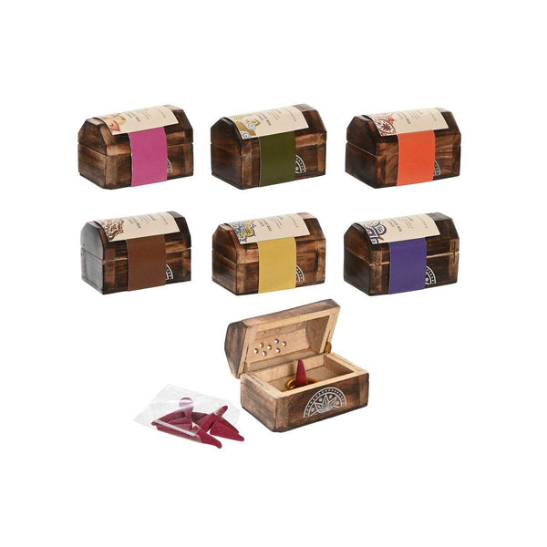 Gorilnik eteričnih olj Home ESPRIT Mangov les Mandala Indijanec 9,5 x 5,5 x 6 cm Kadilo (6 kosov) (10 kosov) - Shopper.si