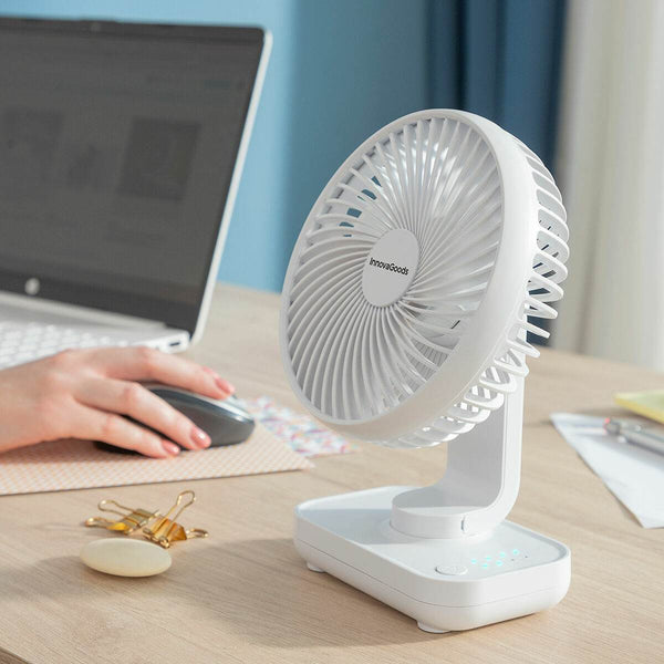 Namizni ventilator za polnjenje Fanrec InnovaGoods Ø5,4'' 3600 mAh / 13,3 W - Shopper.si