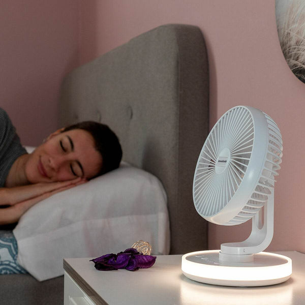 Namizni ventilator za polnjenje z LED lučjo FanLed InnovaGoods Ø6,6'' 4000 mAh - Shopper.si