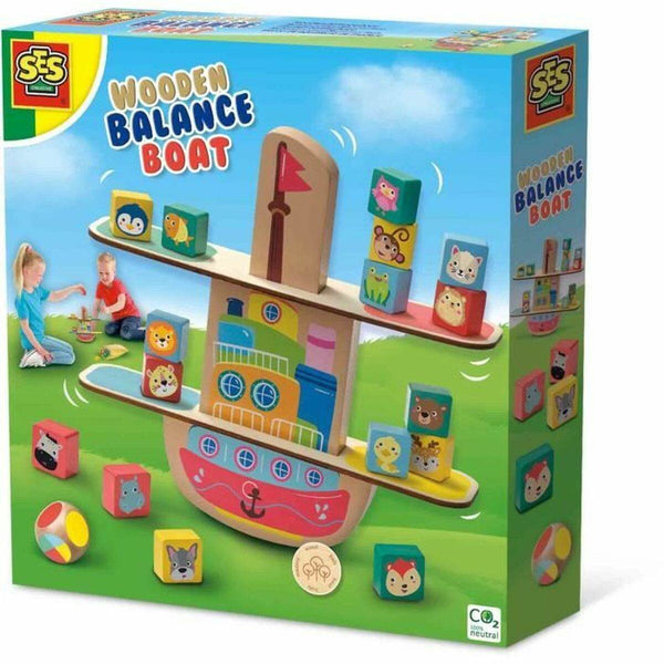 Didaktična igra SES Creative Wooden balance boat - Shopper.si