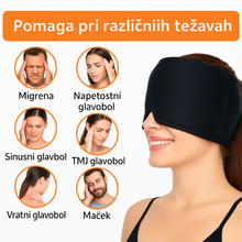 Kapa za naravno lajšanje glavobolov – 360° hladno/toplo gel terapija za migrene, sinusni in napetostni glavobol