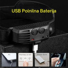 Naglavna svetilka 1000 lumen LED polnilna baterija vodoodporna