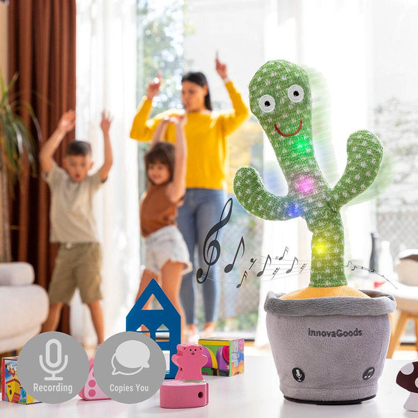 Govoreči in plešoči kaktus z glasbo in večbarvnimi LED lučkami, na polnjenje Cacxi InnovaGoods - Shopper.si